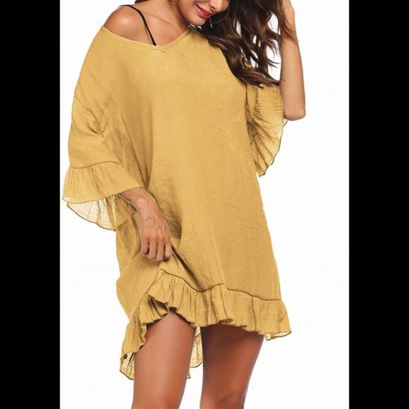 Swimsuit Cover Up Bathing Suit Coverups Beach Cover Dresses Resort Wear S-XL - Picture 4 of 5